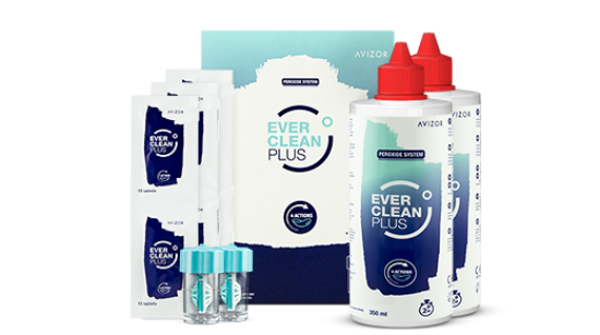 Avizor EverClean PLUS  2 x 350ml + 90 Tabletten incl. 2 Behälter